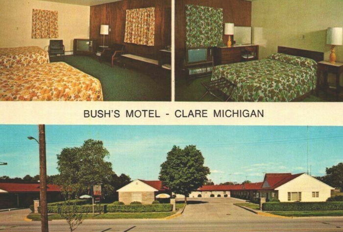 Bushs Motel - Old Postcard (newer photo)